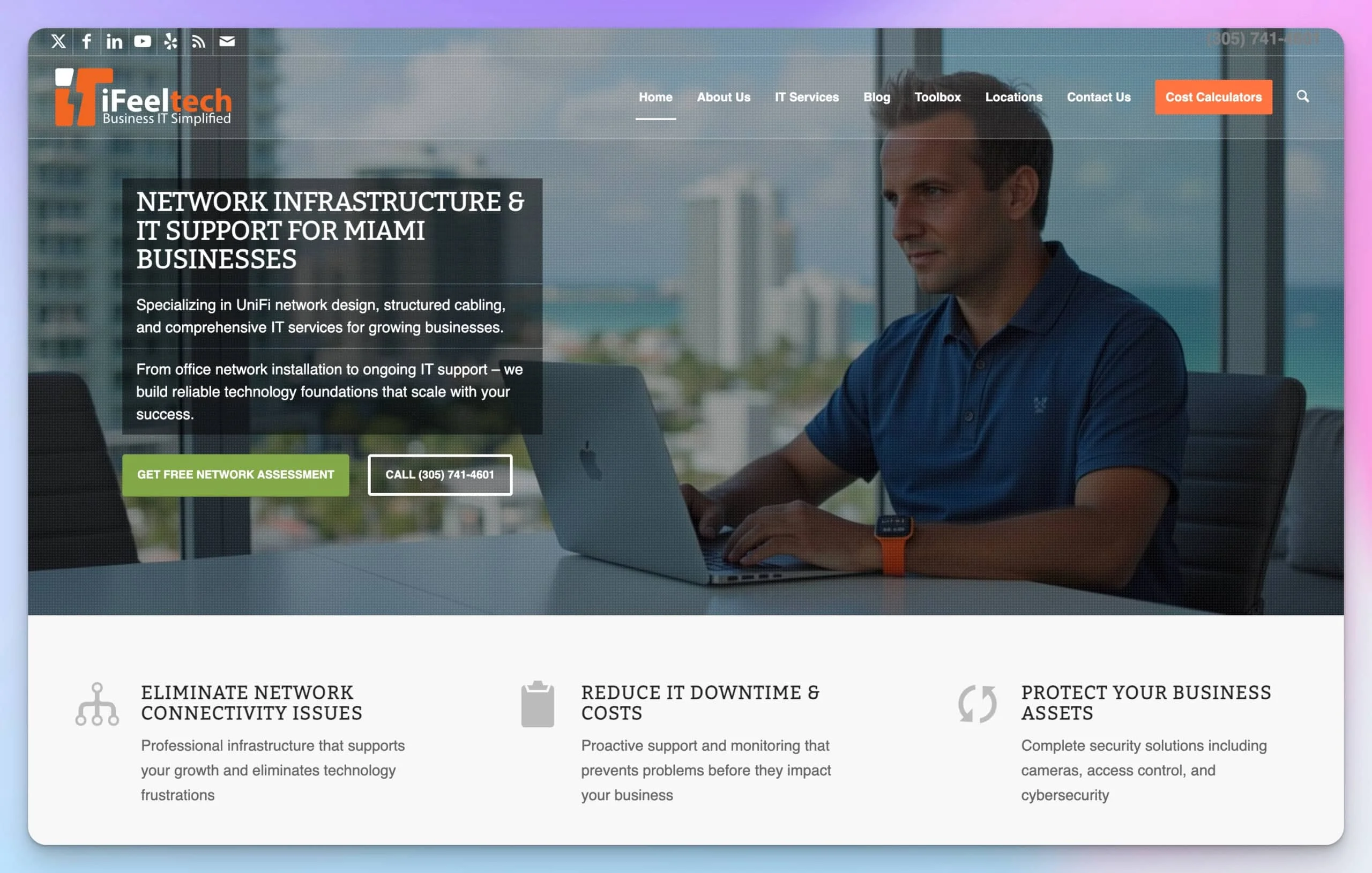 iFeelTech IT Services homepage
