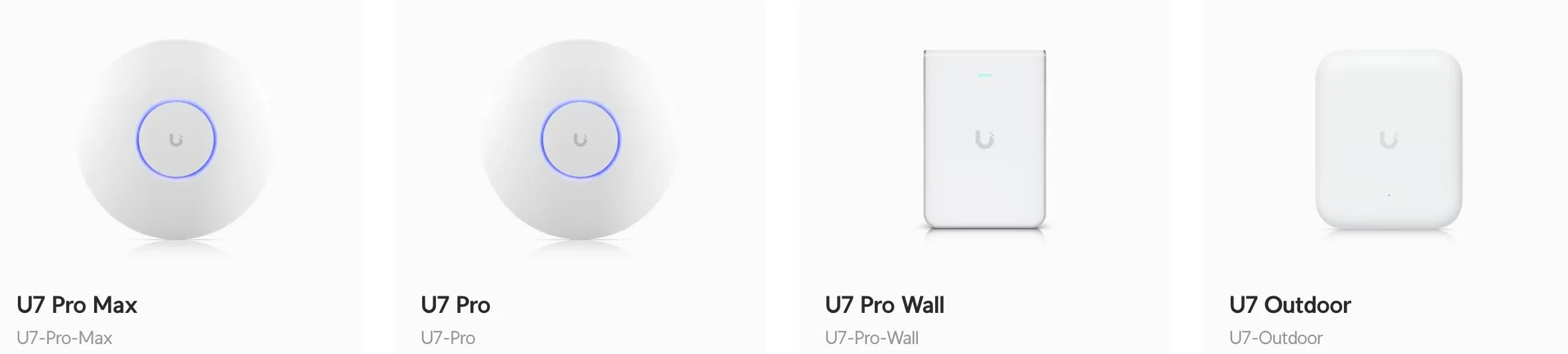 UniFi U7 Wi-Fi 7 Access Points lineup