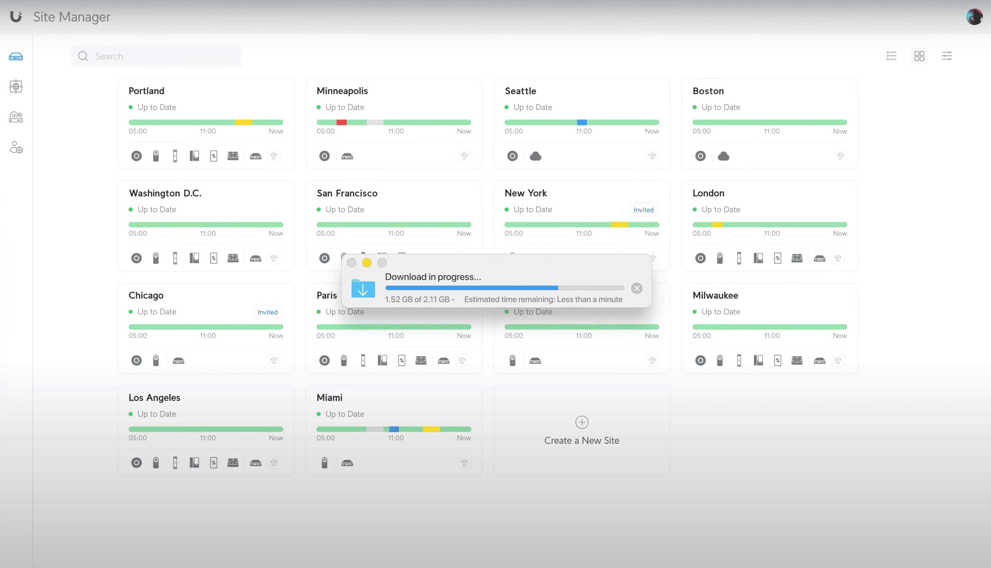 UniFi Site Manager Dashboard