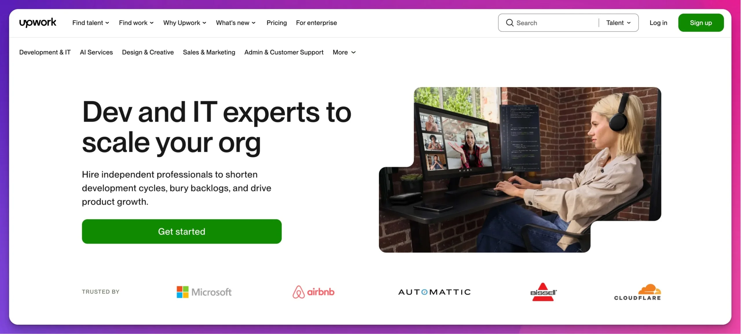 Upwork hero - IT support