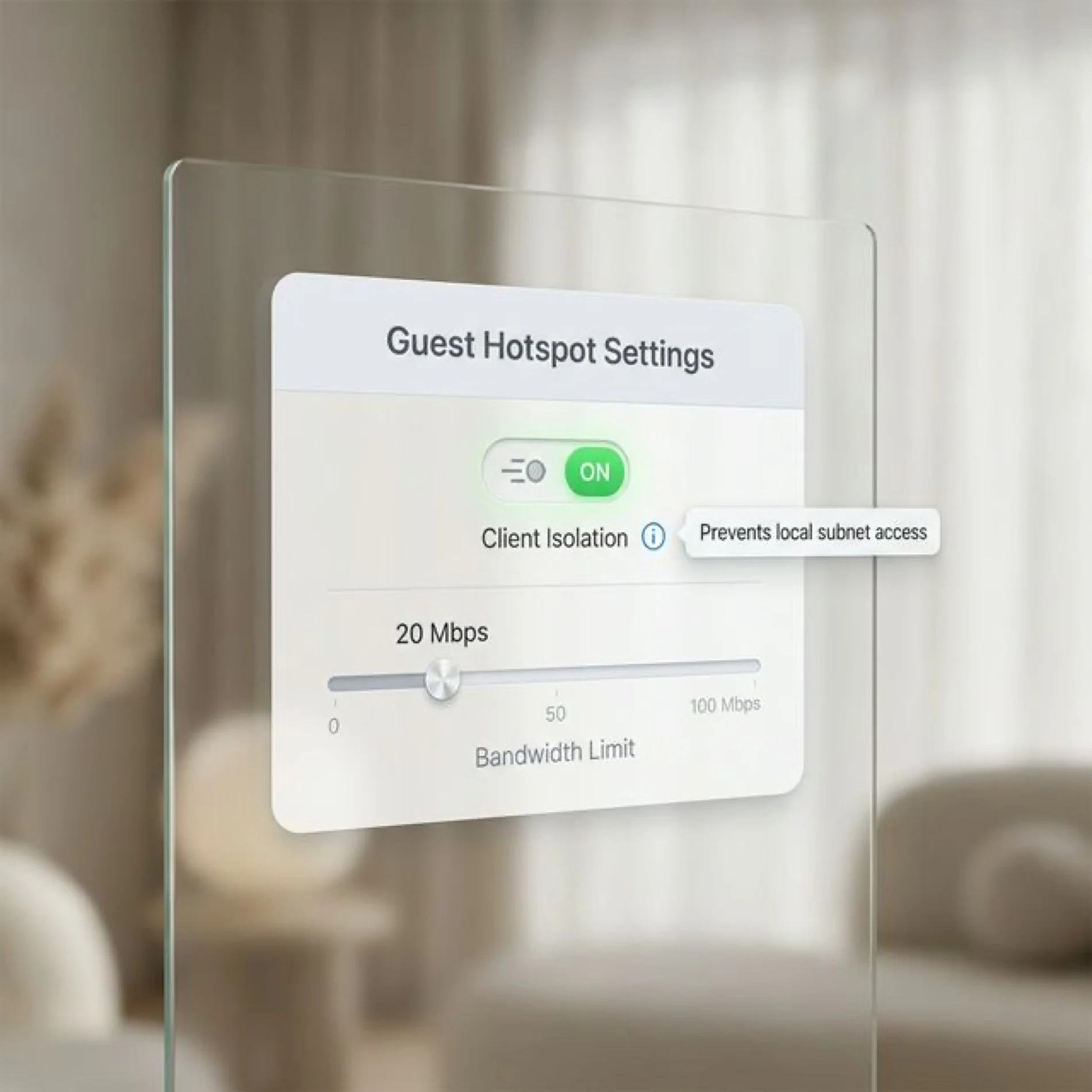 Guest Wi-Fi Isolation Settings