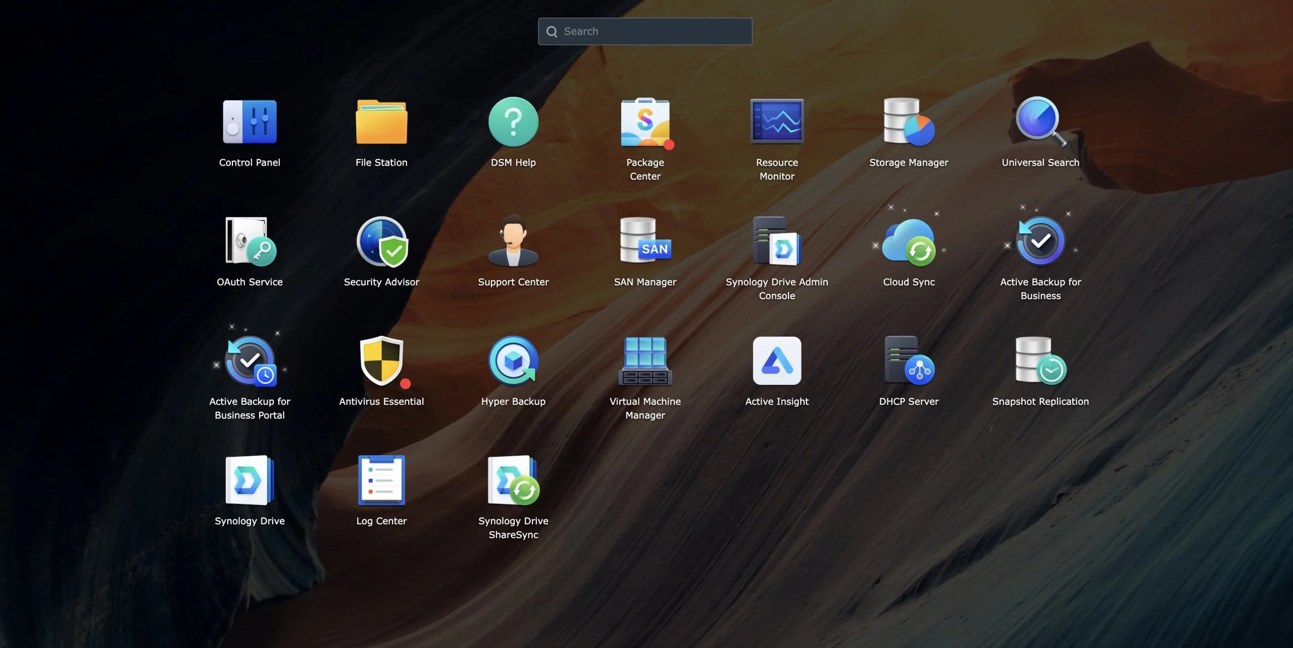 Synology NAS Browser Interface