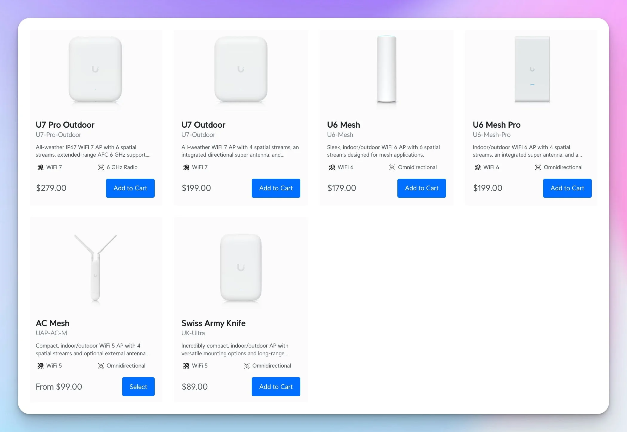 UniFi Outdoor Access Points