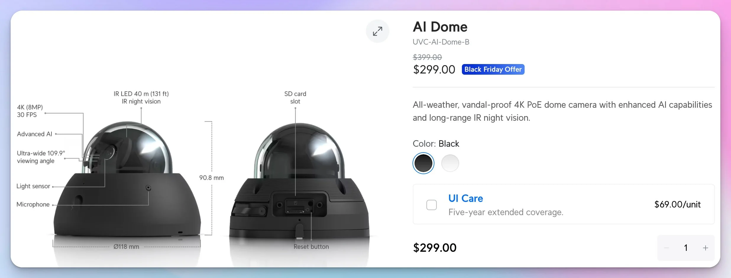 UniFi AI Dome Camera