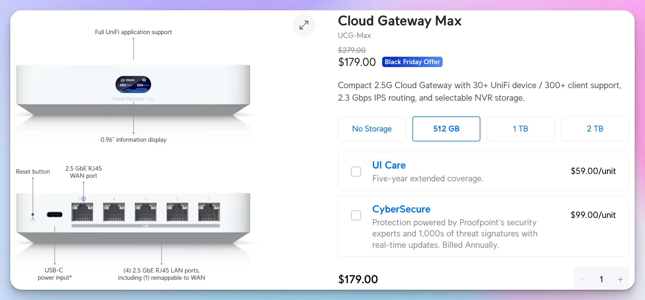 UniFi Cloud Gateway Max