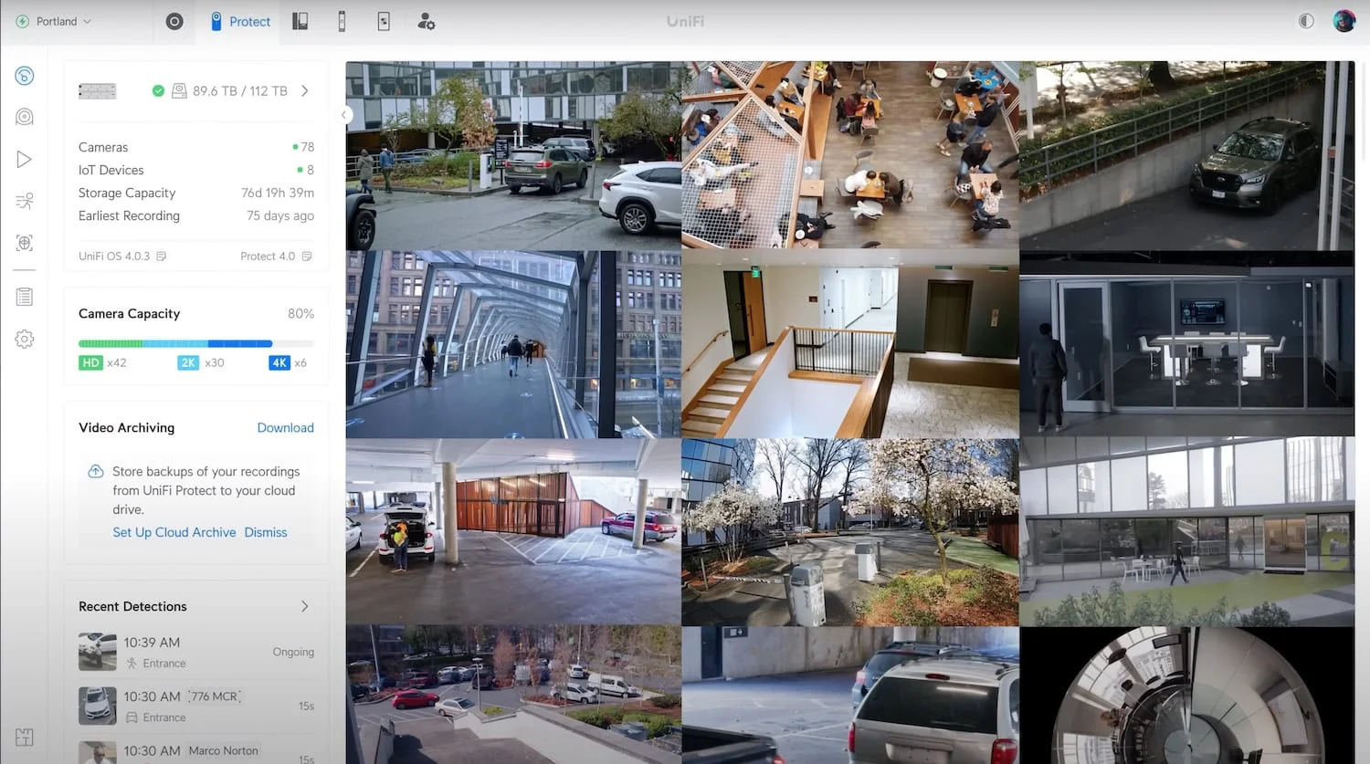 UniFi Protect Dashboard
