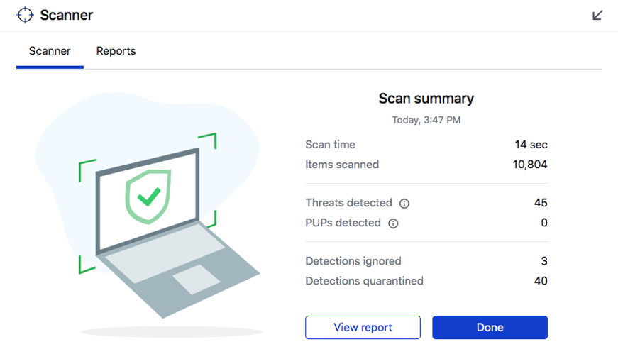 Malwarebytes Scanner