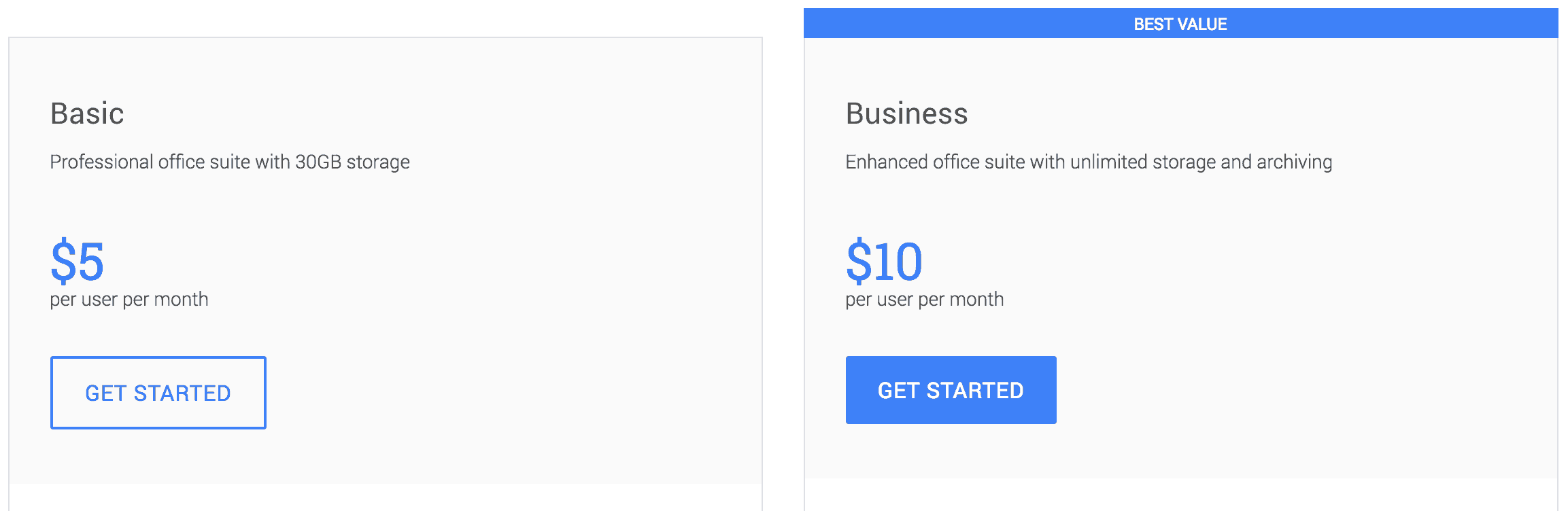 G Suite Pricing Plans