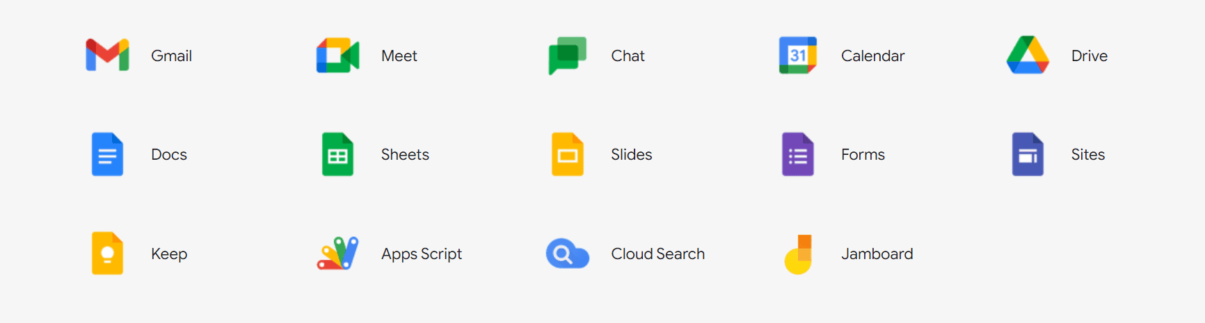 google workspace apps