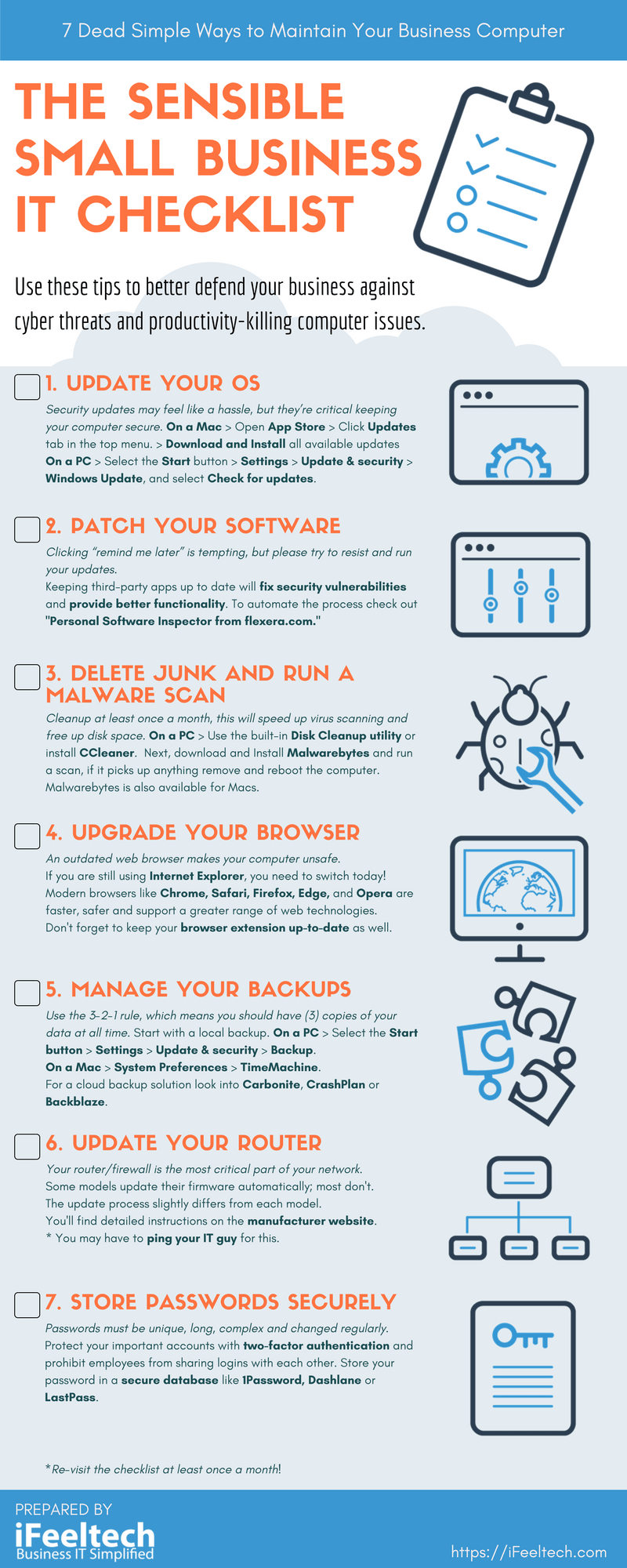 routine computer maintenance tasks list - Infographic