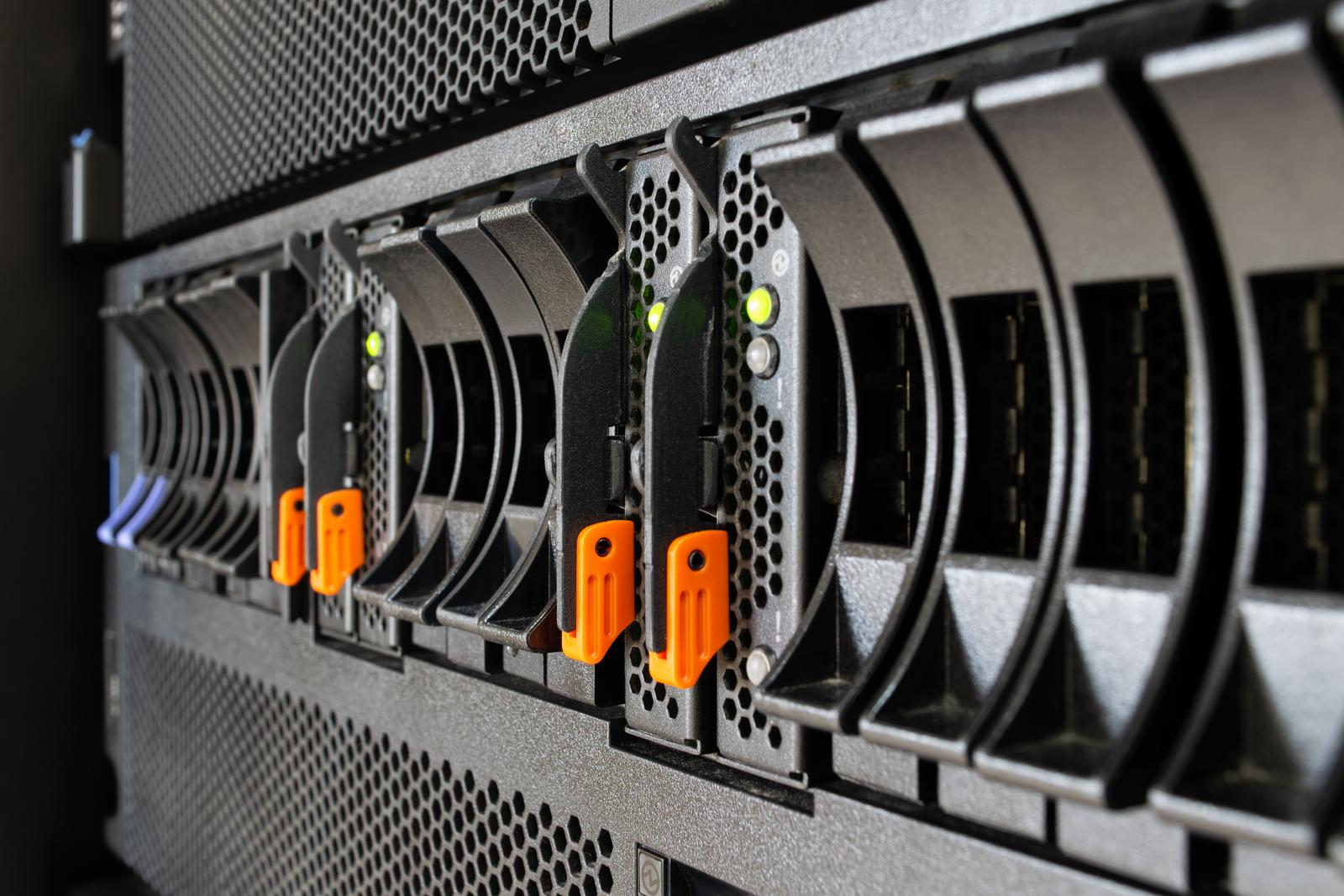 computer server panel and harddisk raid storage
