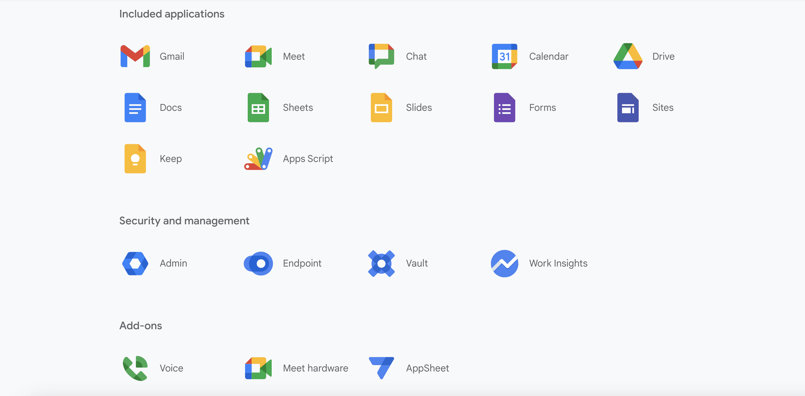 Google Workspace Apps