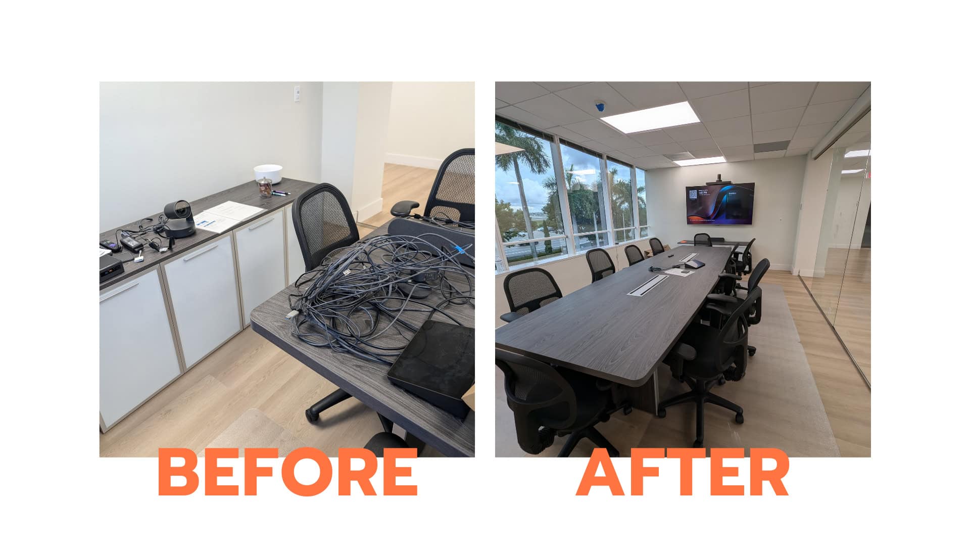 Conference Room Before and After