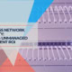Fiber optic patch panel with network cabling for business network infrastructure.