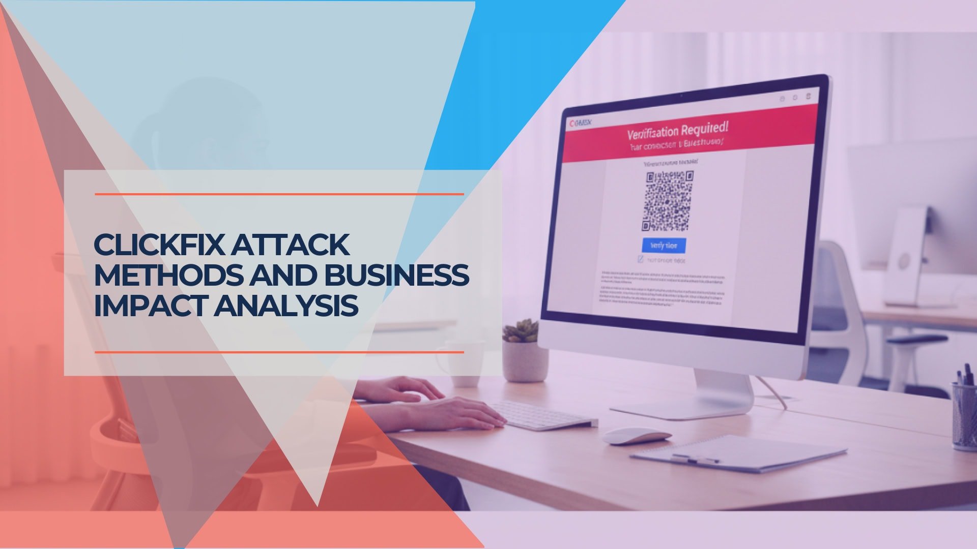 QR code security verification on desktop computer highlighting cybersecurity and online safety.