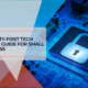 Secure digital lock icon on circuitry board, representing cybersecurity and tech security solutions for small businesses.