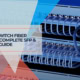 Fiber optic switch setup for enterprise network with detailed cabling and SFP ports.