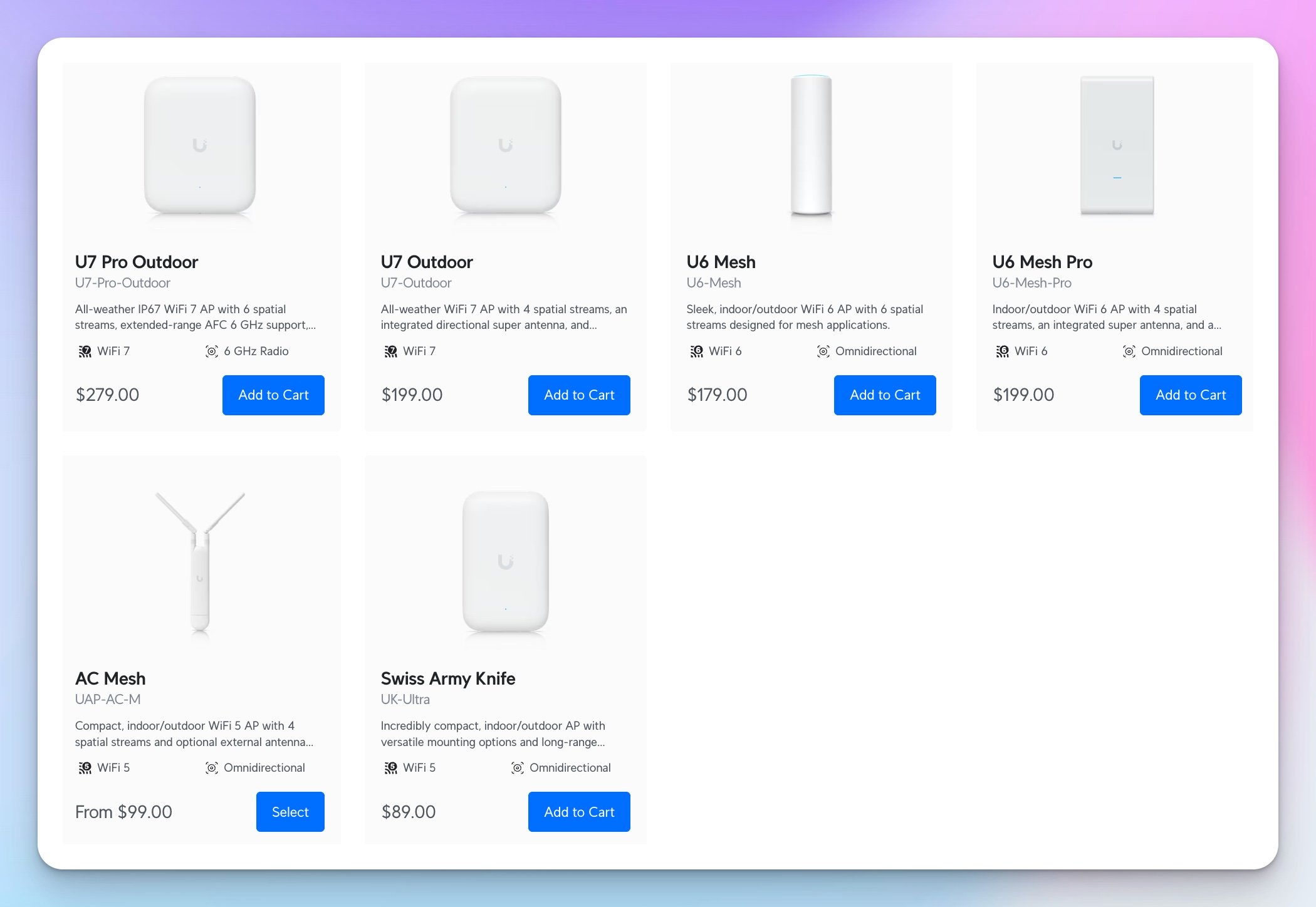 unifi outdoor access points