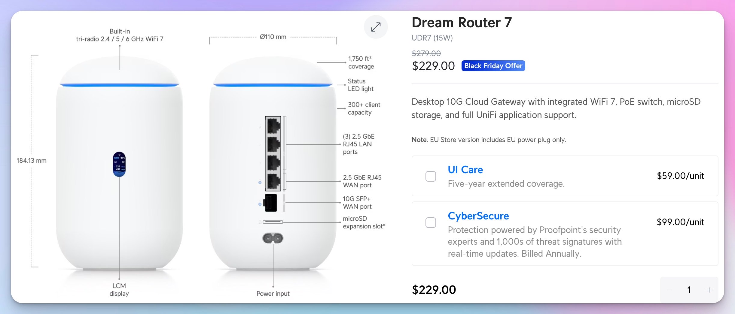 Unifi Dream Router 7