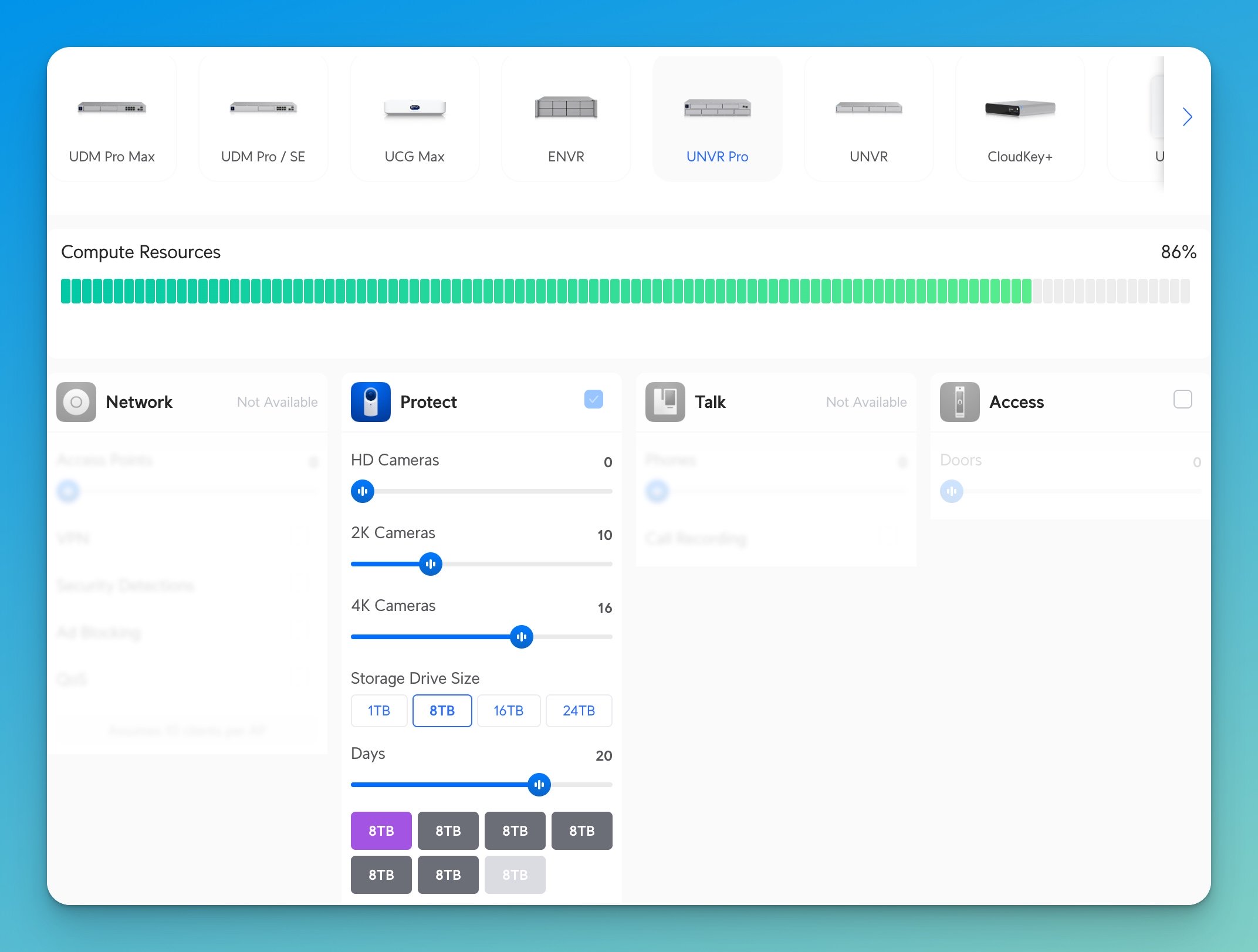 unvr pro capacity calculator unvr pro capacity calculator